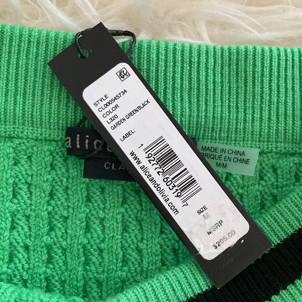 Alice + Olivia Ingrid Wool-Blend Cable Knit Skirt - Picture 4 of 15